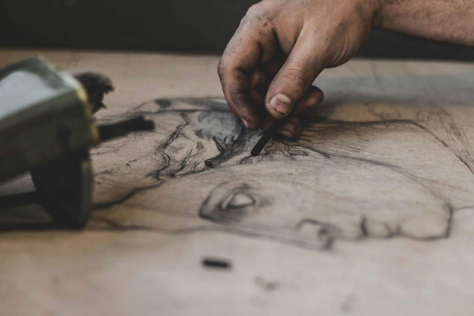 Charcoal Portrait — handmade portrait by KR Drawings